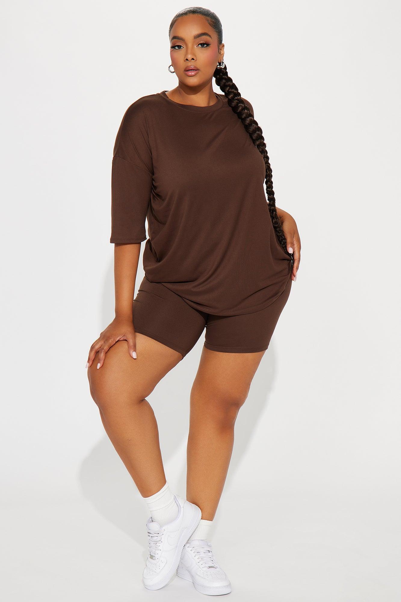 Weekend Vibes Short Set - Chocolate Product Image