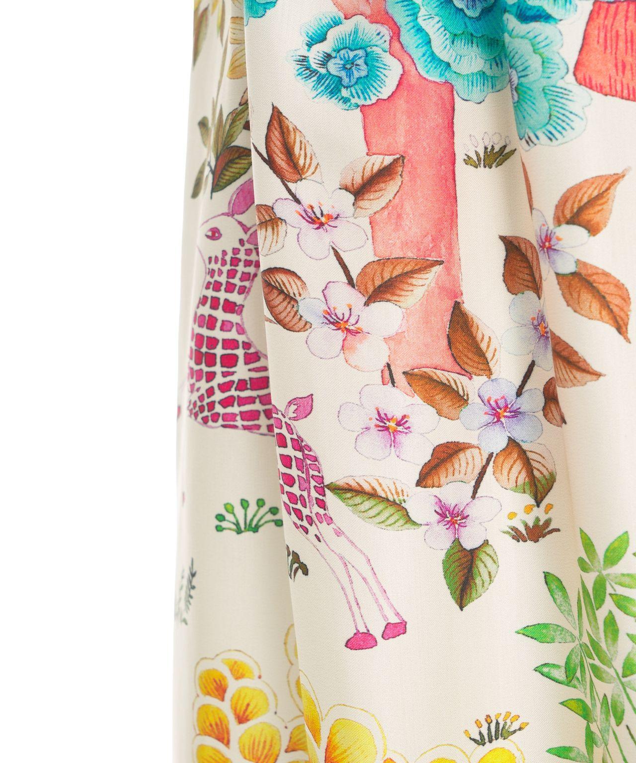 Satin skirt with print Product Image