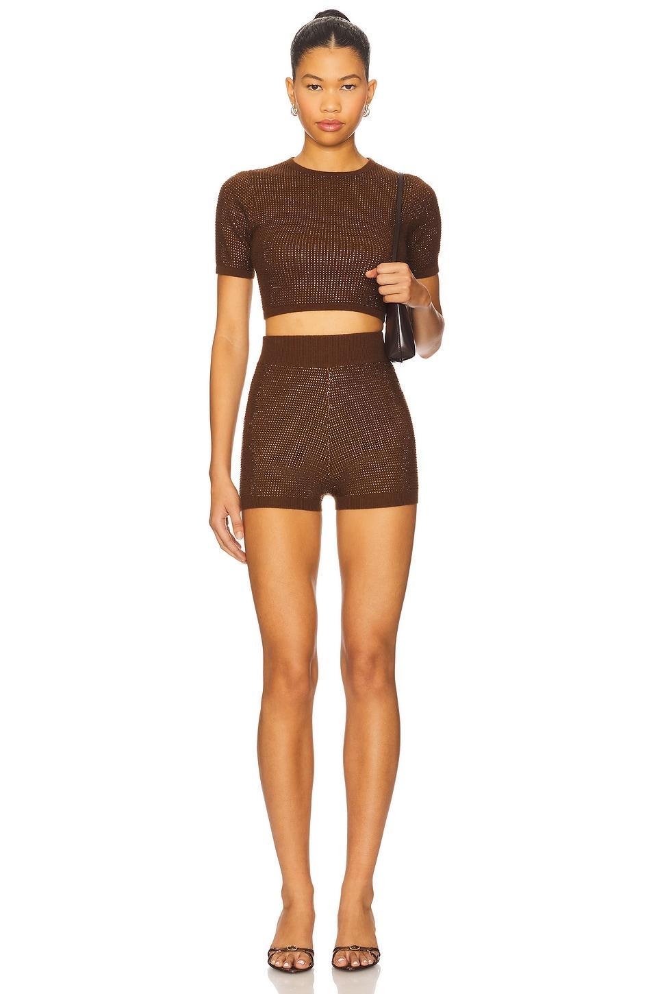 Rhinestone Embroidered Crop Top David Koma Product Image