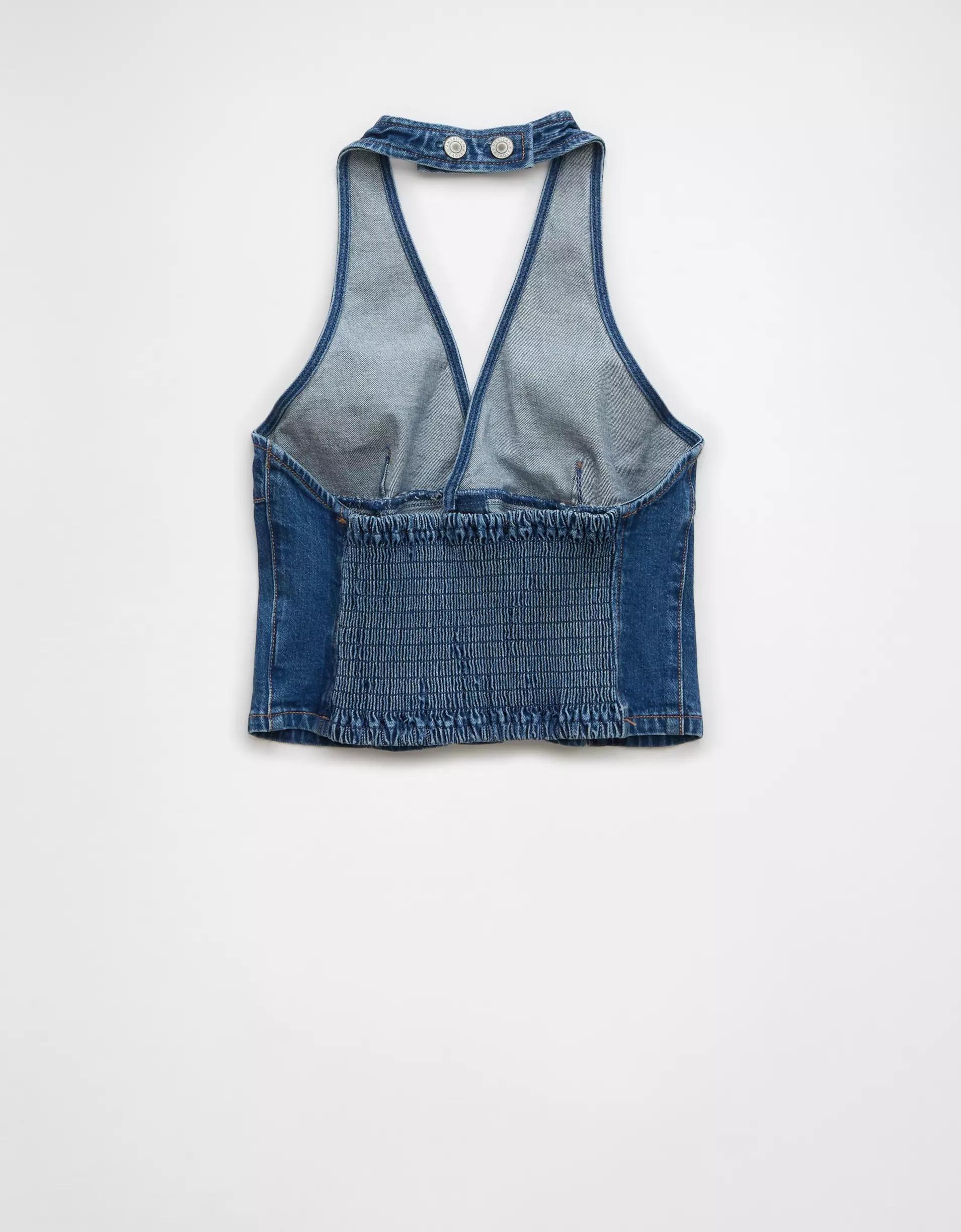 AE Denim Halter Vest Product Image