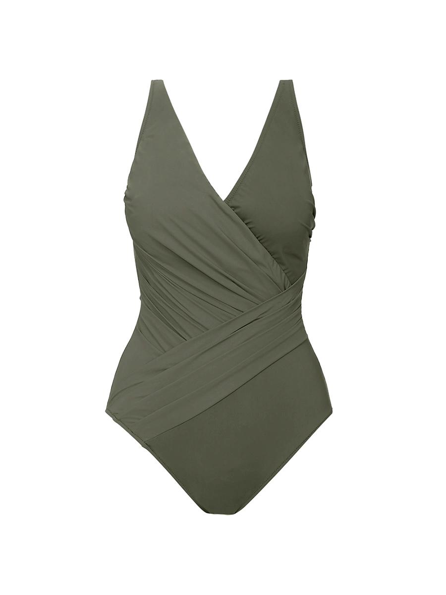 Womens Ruched One-Piece Swimsuit Product Image