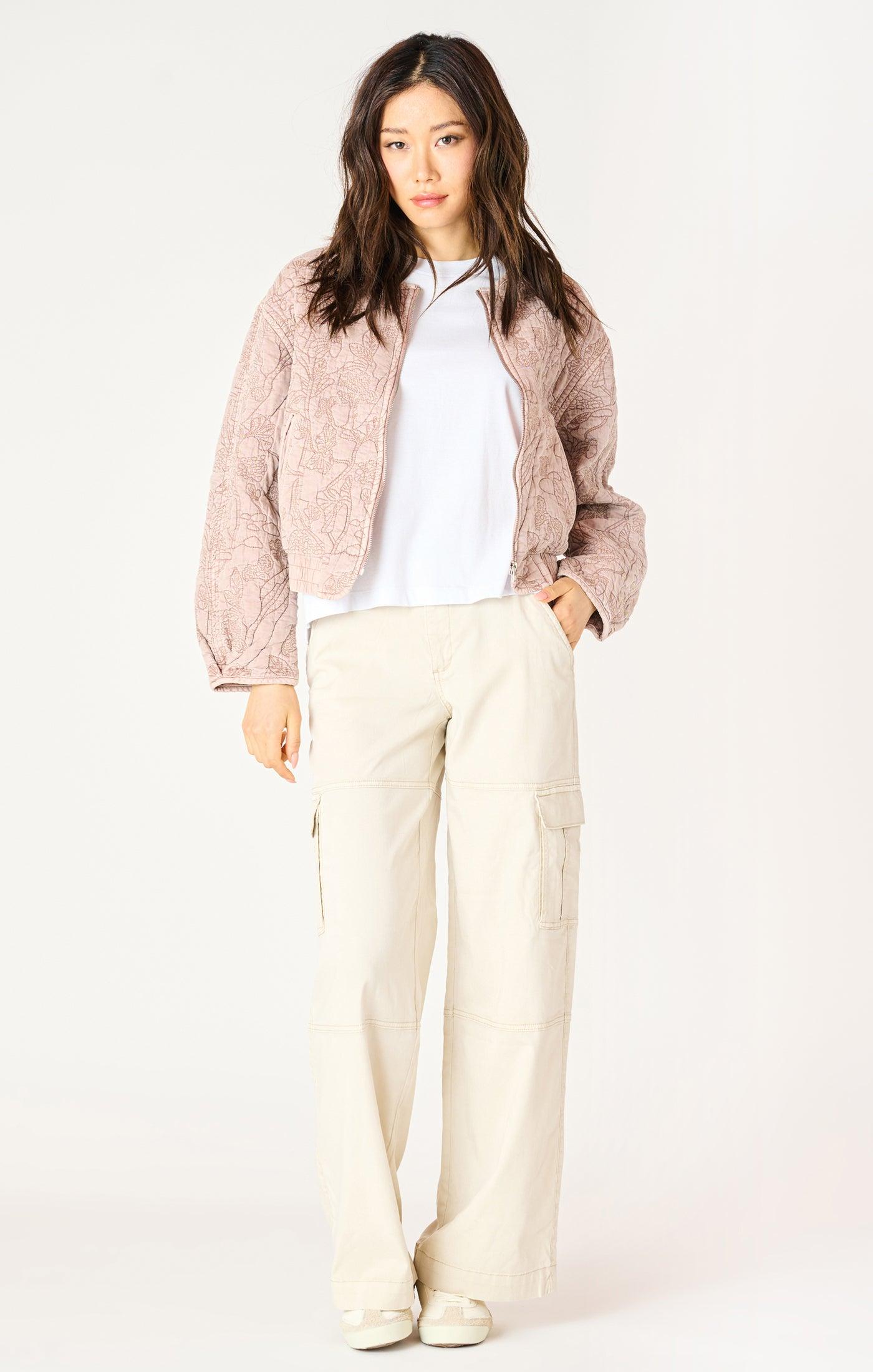 Floral Quilted Bomber Jacket Product Image