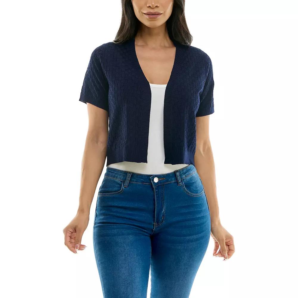 Women's Nina Leonard Box Knit Bolero Cardigan,  Product Image