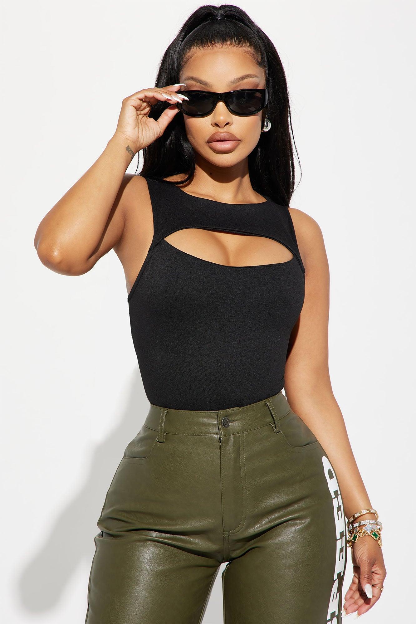 Eli Cut Out Bodysuit - Black Product Image