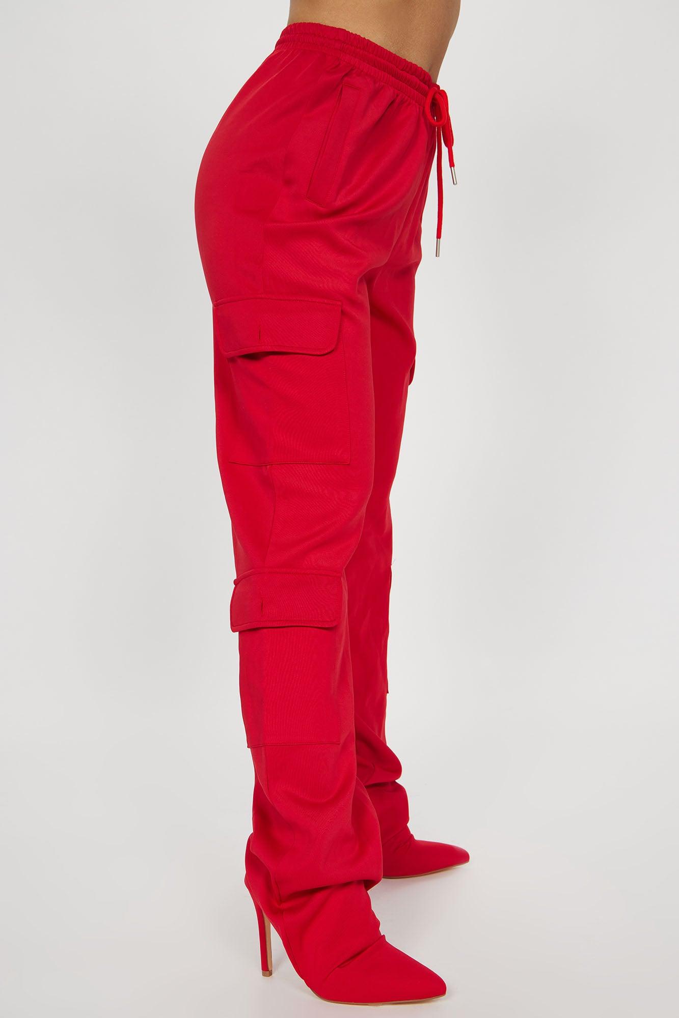 Roxy Pant Boots - Red Product Image