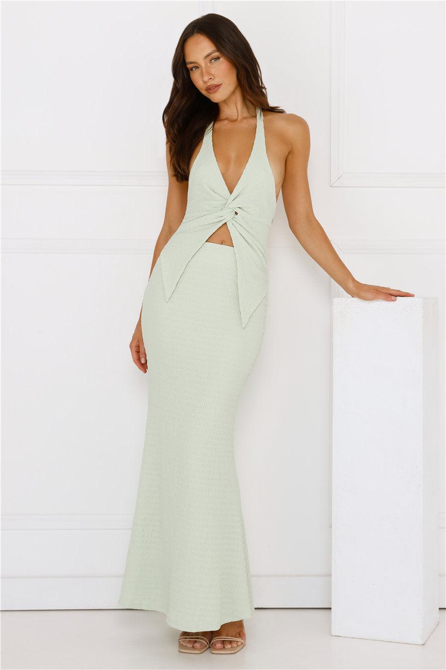 Cloudscape Maxi Skirt Sage Product Image