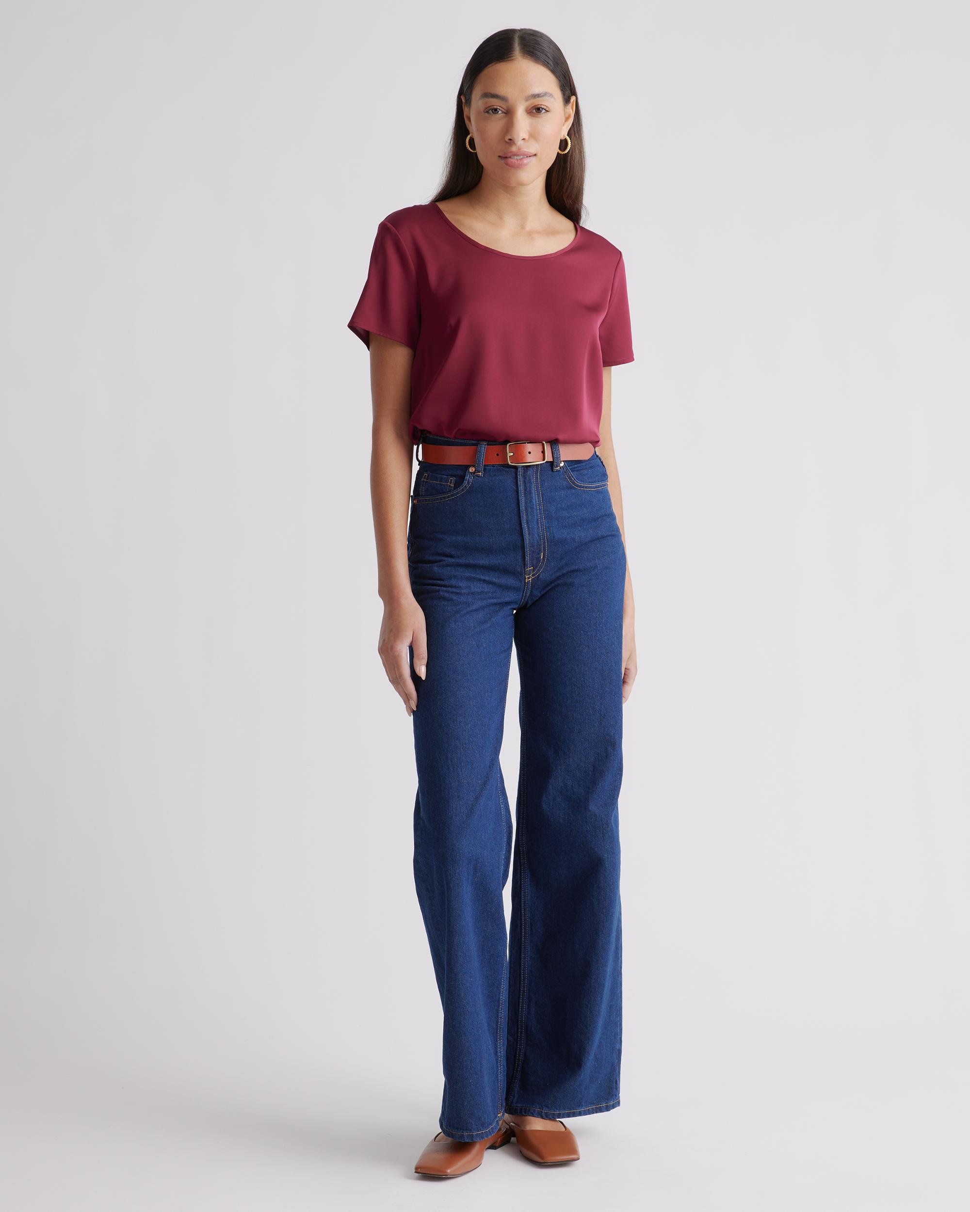 Quince | Women's Washable Stretch Silk T-Shirt Size XL Product Image