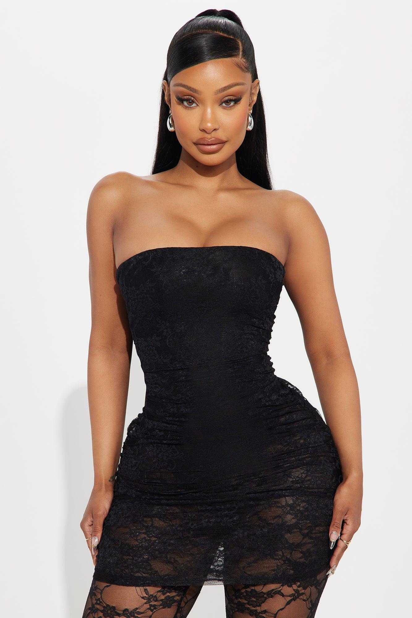 In your Feels Ruched Lace Jumpsuit  - Black Product Image