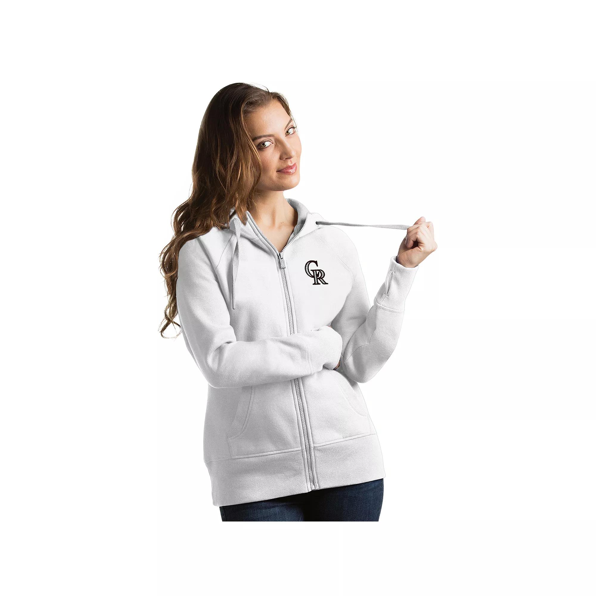 Womens Antigua Colorado Rockies Victory Full-Zip Hoodie Product Image