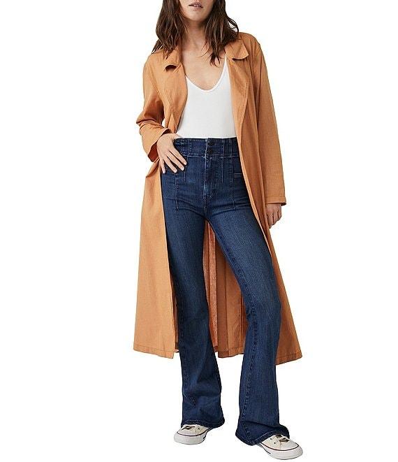 Free People Jayde High Rise Stretch Denim Flared Leg Denim Jeans Product Image