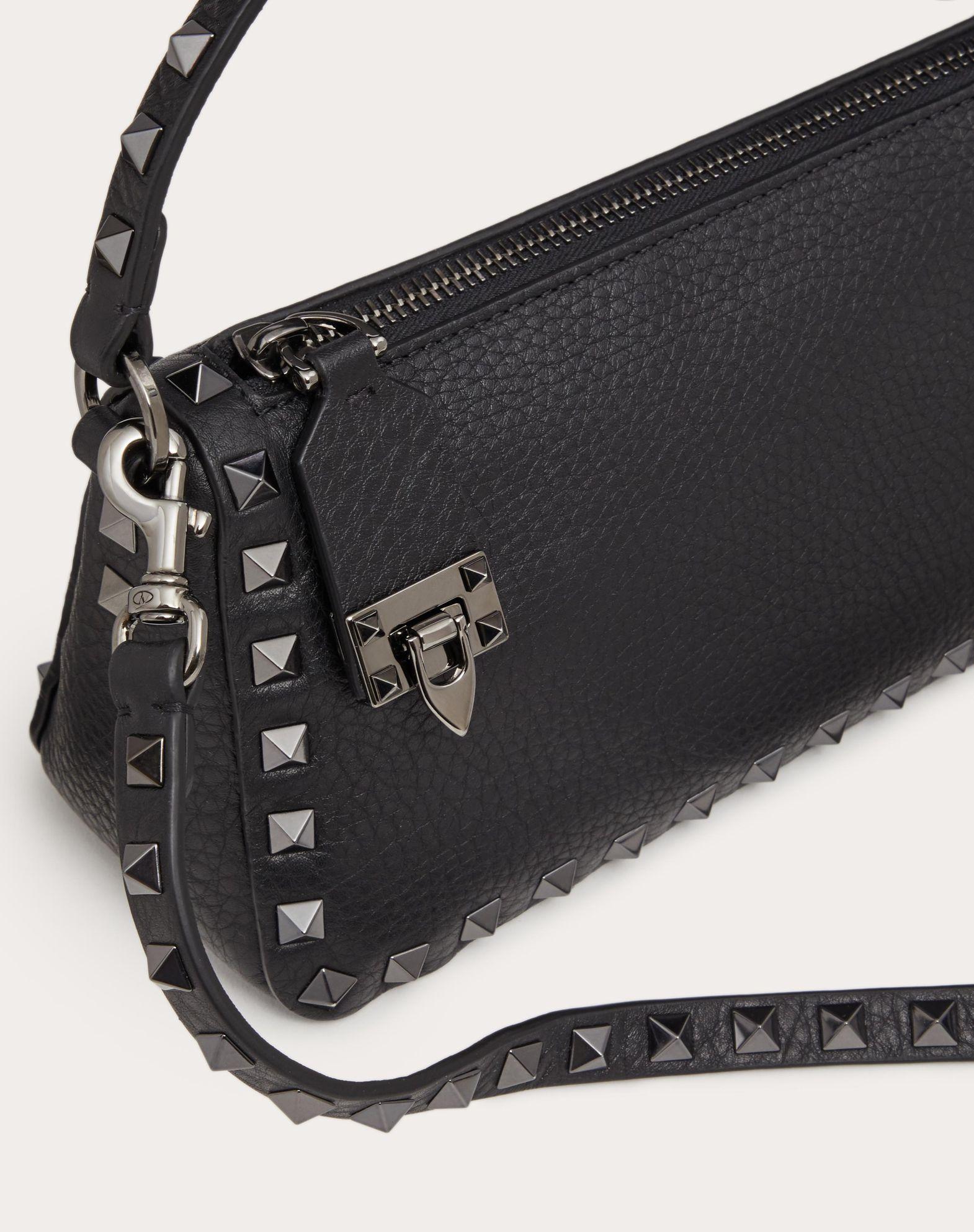 Small Rockstud Grainy Calfskin Crossbody Bag  Product Image
