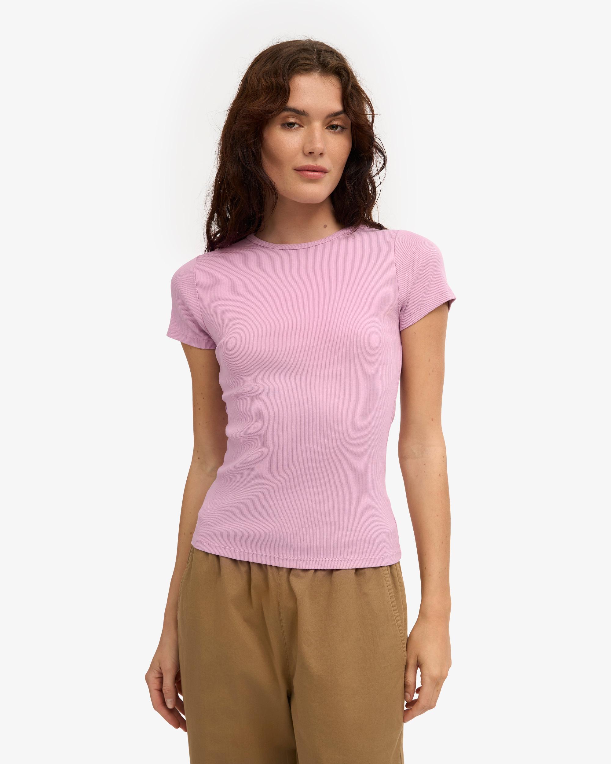 Organic Rib T-Shirt - Cherry Blossom Product Image