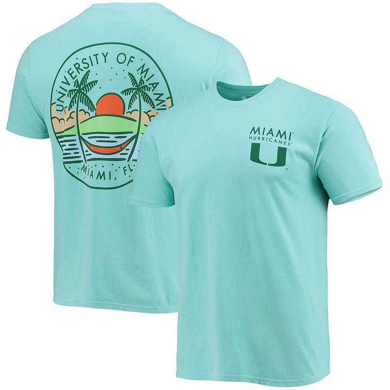 Men's Mint Miami Hurricanes Circle Scene Comfort Colors T-Shirt, Size: 3XL, Team Product Image