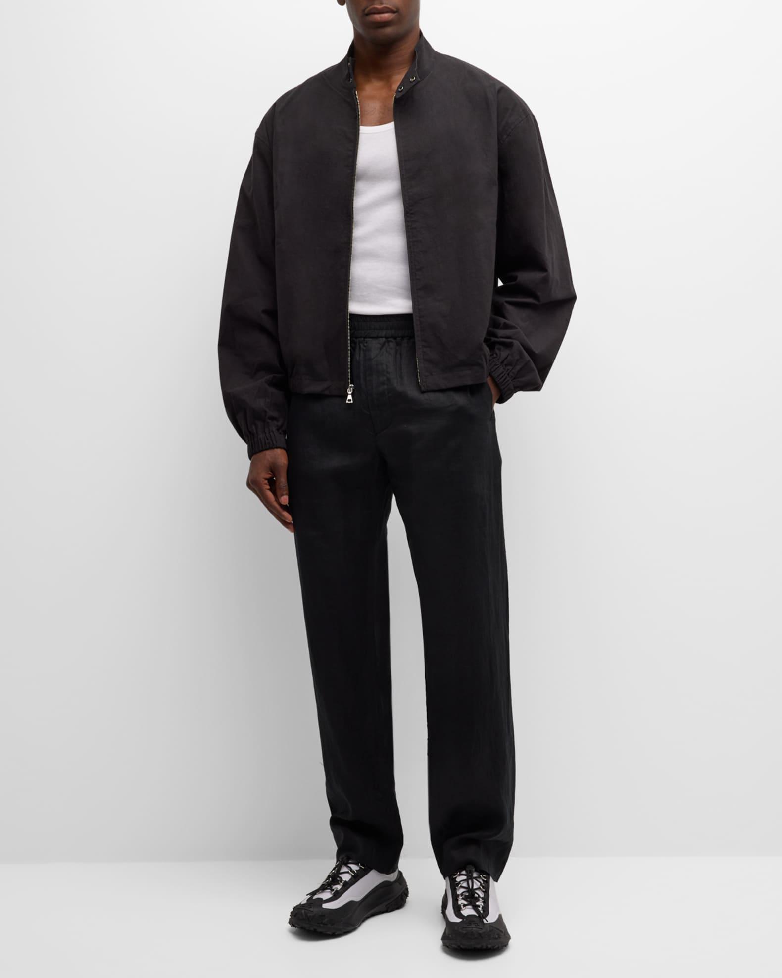 Mens Solid Harrington Jacket Product Image