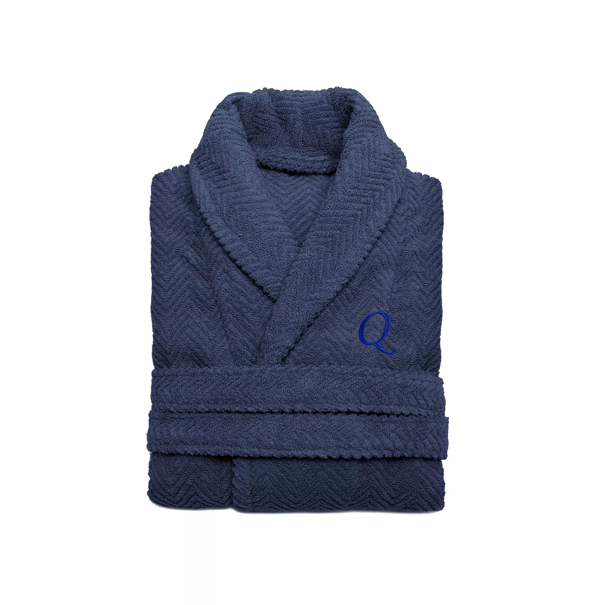 Linum Home Textiles Turkish Cotton Personalized Herringbone Weave Bathrobe, Adult Unisex,  Product Image