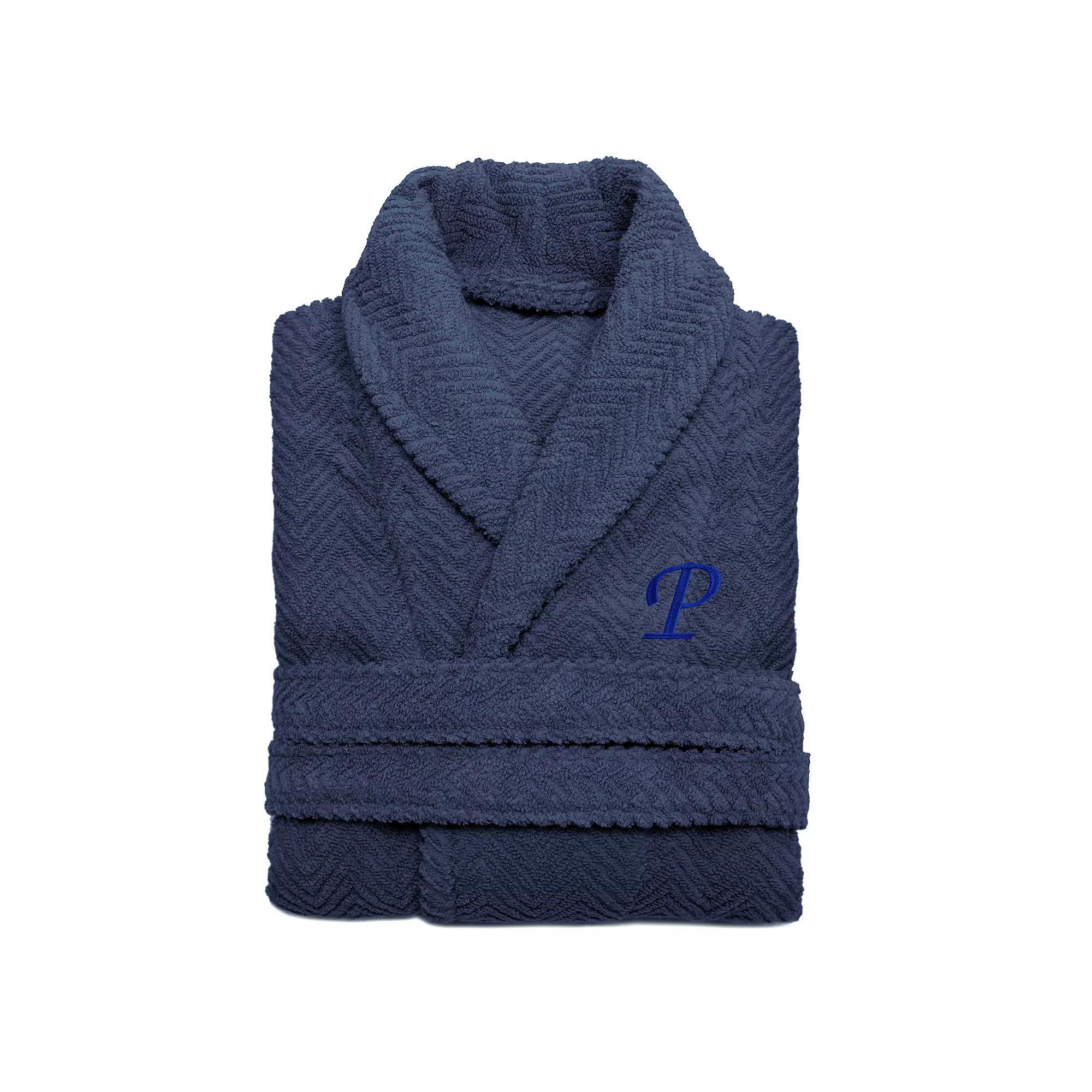 Linum Home Textiles Turkish Cotton Personalized Herringbone Weave Bathrobe, Adult Unisex,  Product Image