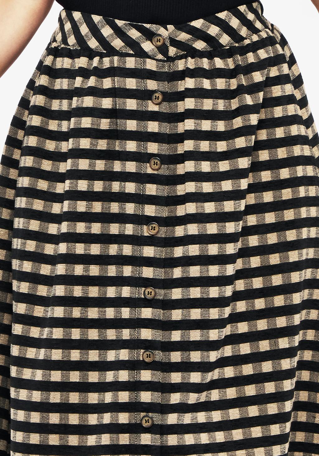 Sensus Check Button Front Midi Skirt Product Image