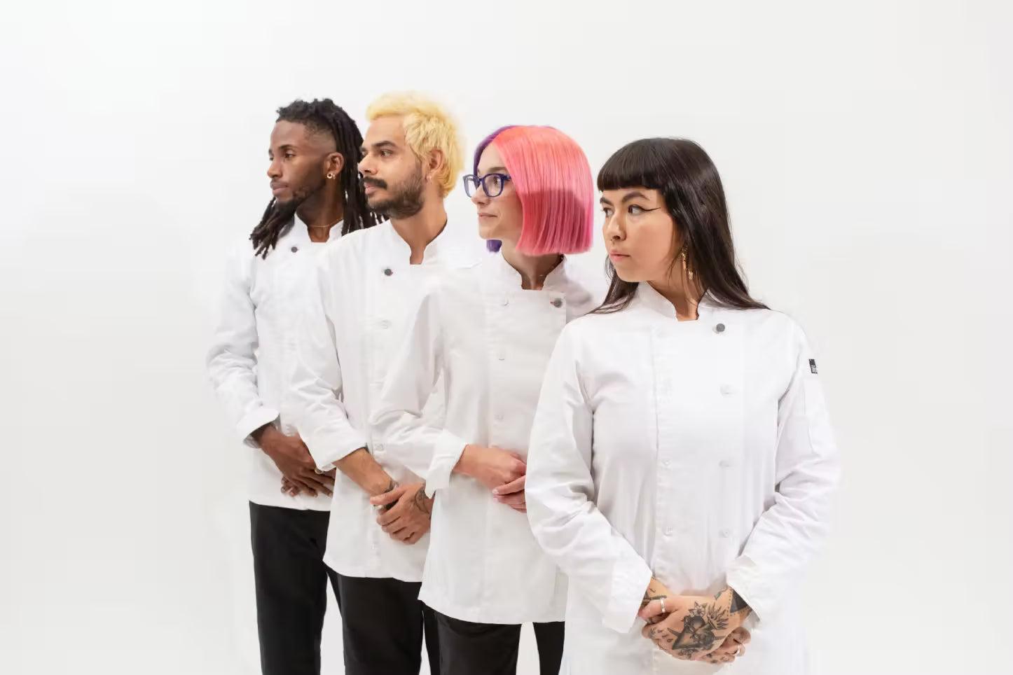 Long Sleeved Women's Chef Coat Female Product Image