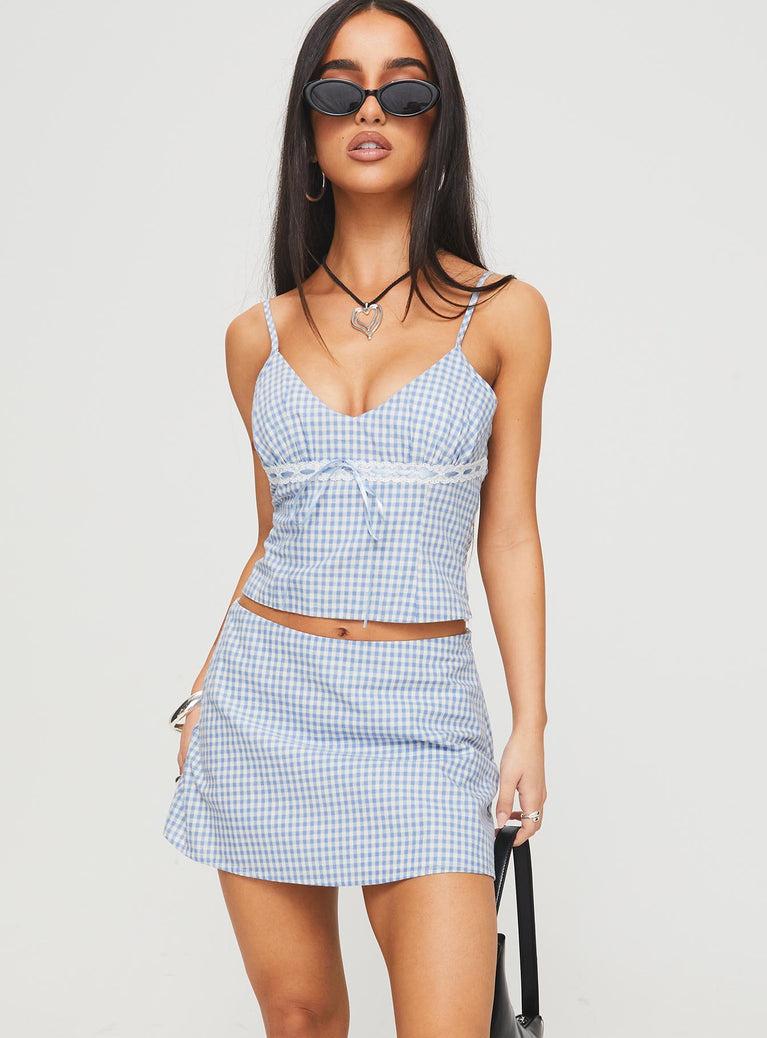Daydreaming Gingham Set Blue / White Product Image