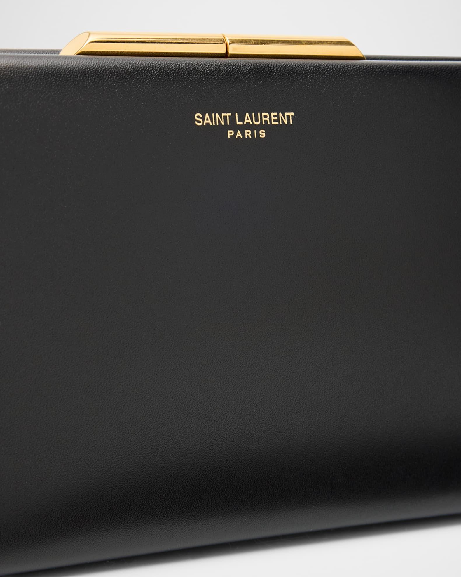 Midnight Large Pochette Clutch Bag in Leather Product Image