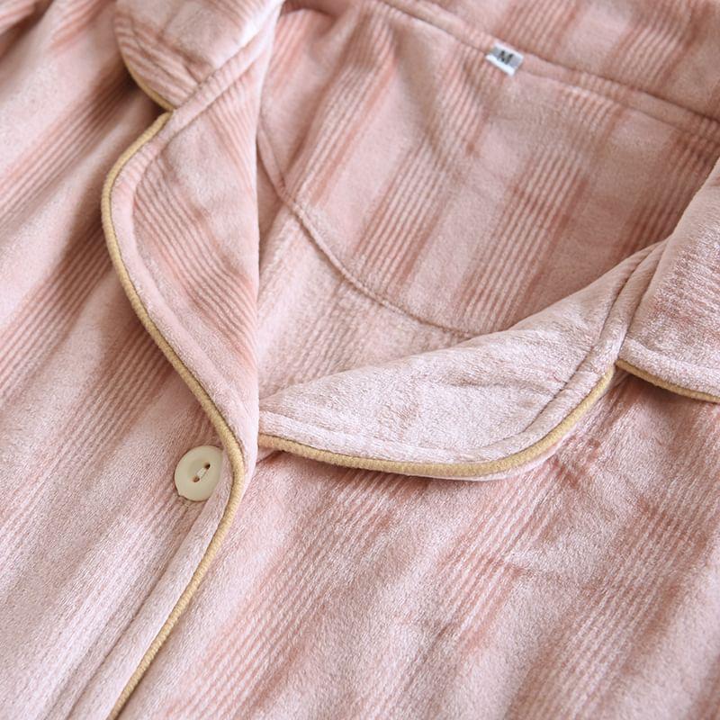 Couple Matching Striped Pajama Set Product Image