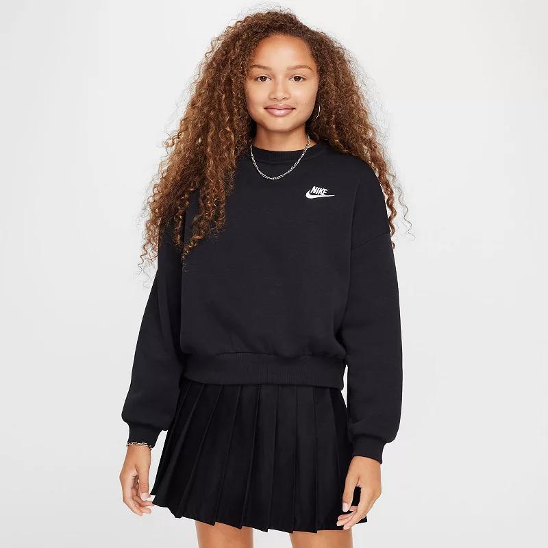 Unisex Nike Sportswear Club Fleece Girls' Boxy Crew-Neck Sweatshirt Product Image