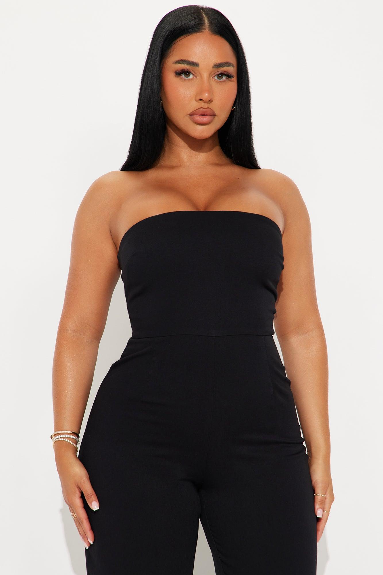 Ariana Wide Leg Jumpsuit - Black Female Product Image