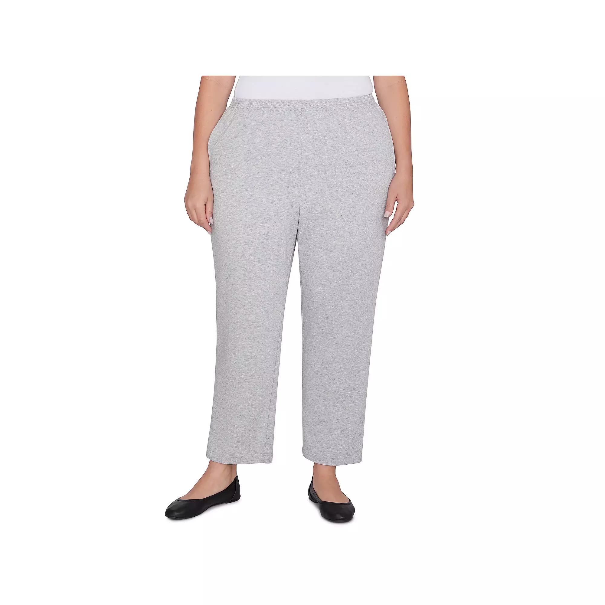 Plus Size Alfred Dunner Traditional Comfort Short Length Pants, Women's, Size: 2XL Short, Gray Product Image