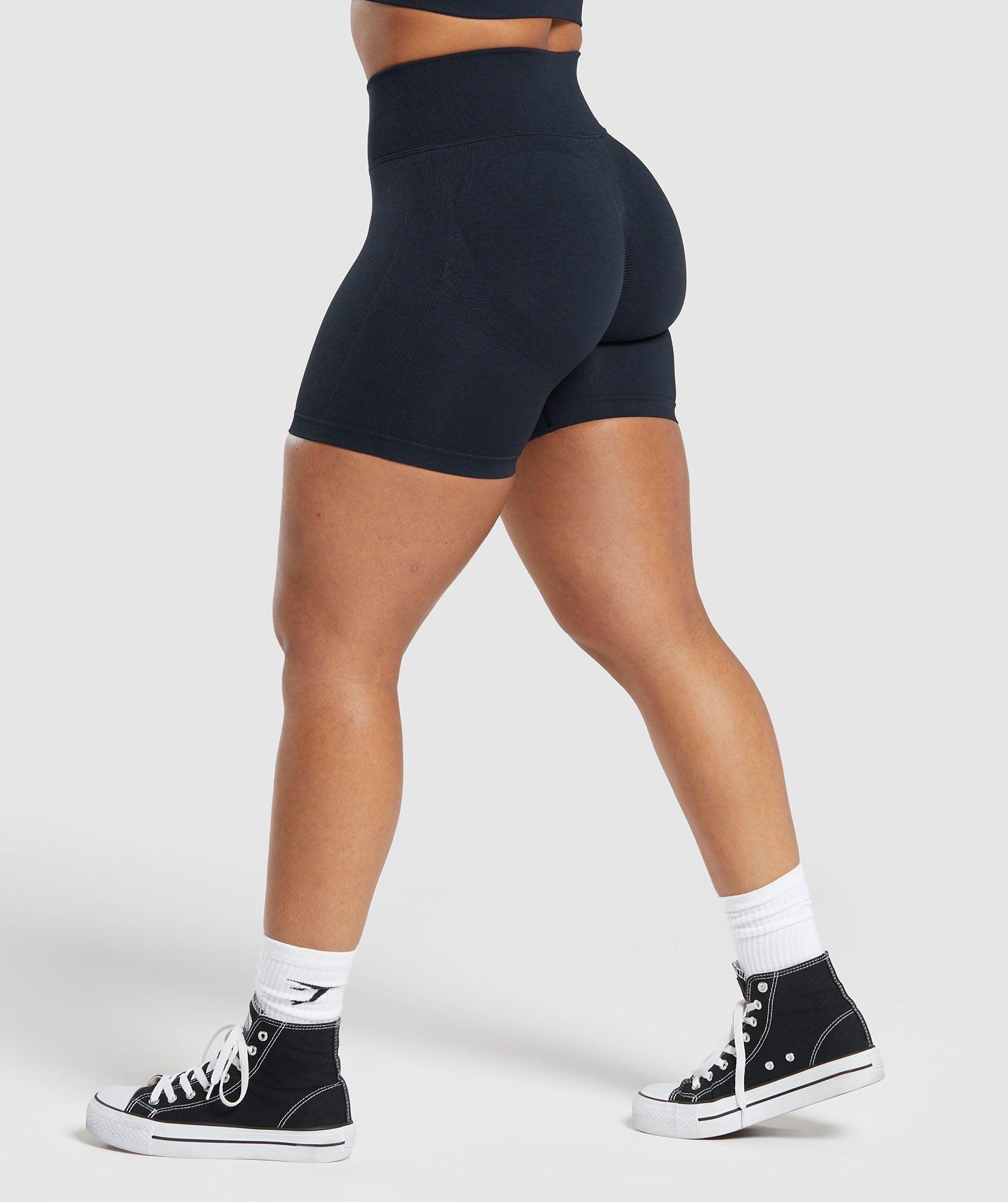Gymshark Lift Seamless Shorts - Midnight Blue/Black Marl Female Product Image