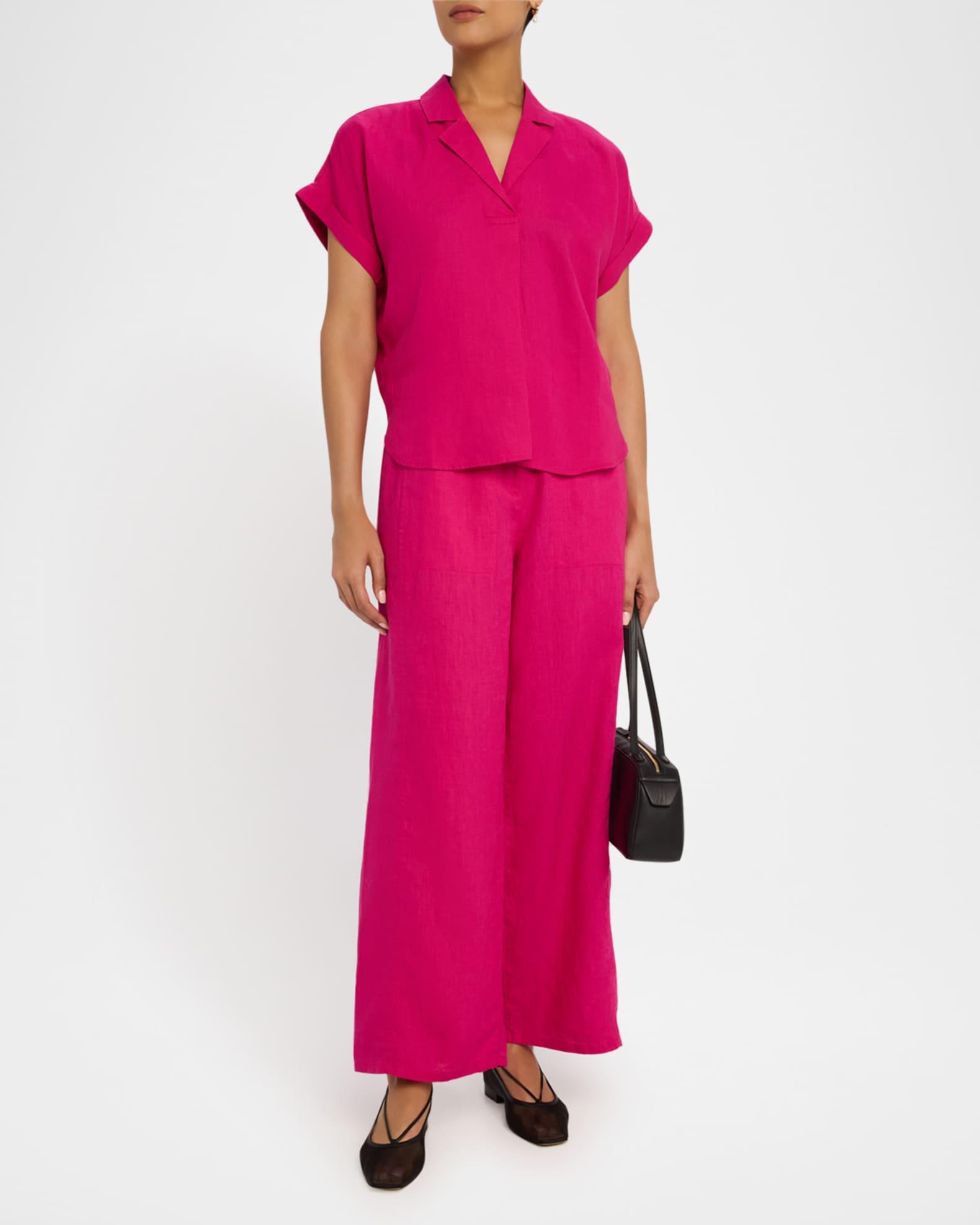 Wide-Leg Organic Linen Pants Product Image