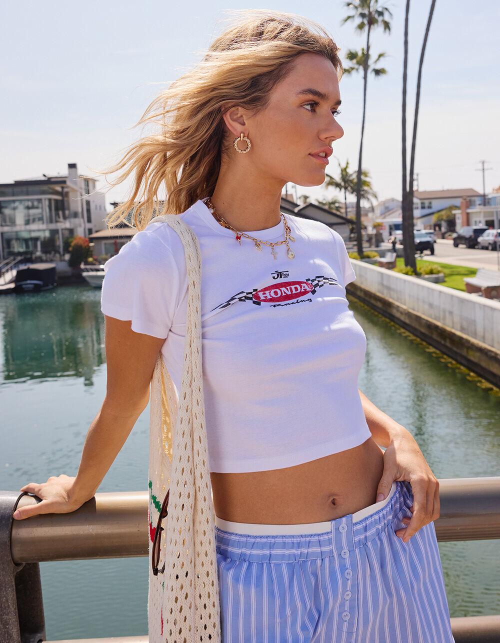 HONDA Womens Baby Tee - OFF WHITE Product Image