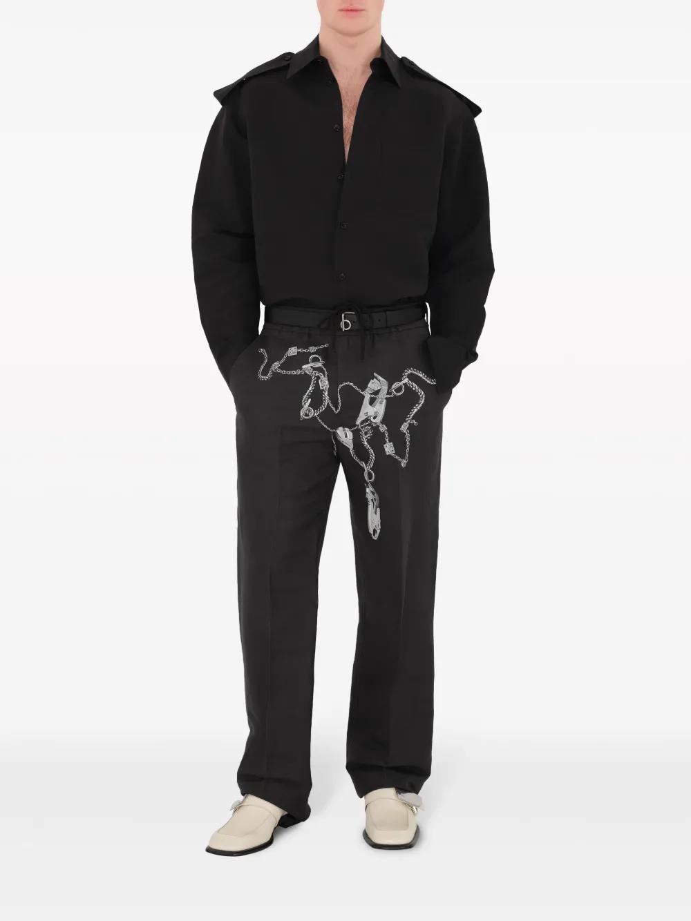 Shield leather loafers Product Image