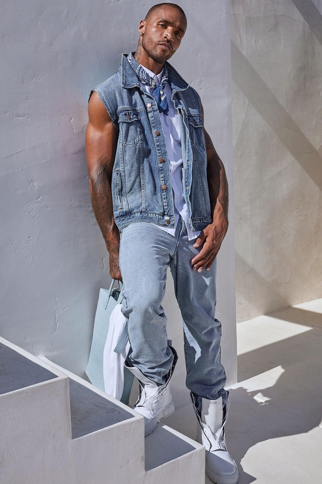 Dean Straight Jeans - Light Blue Wash Product Image