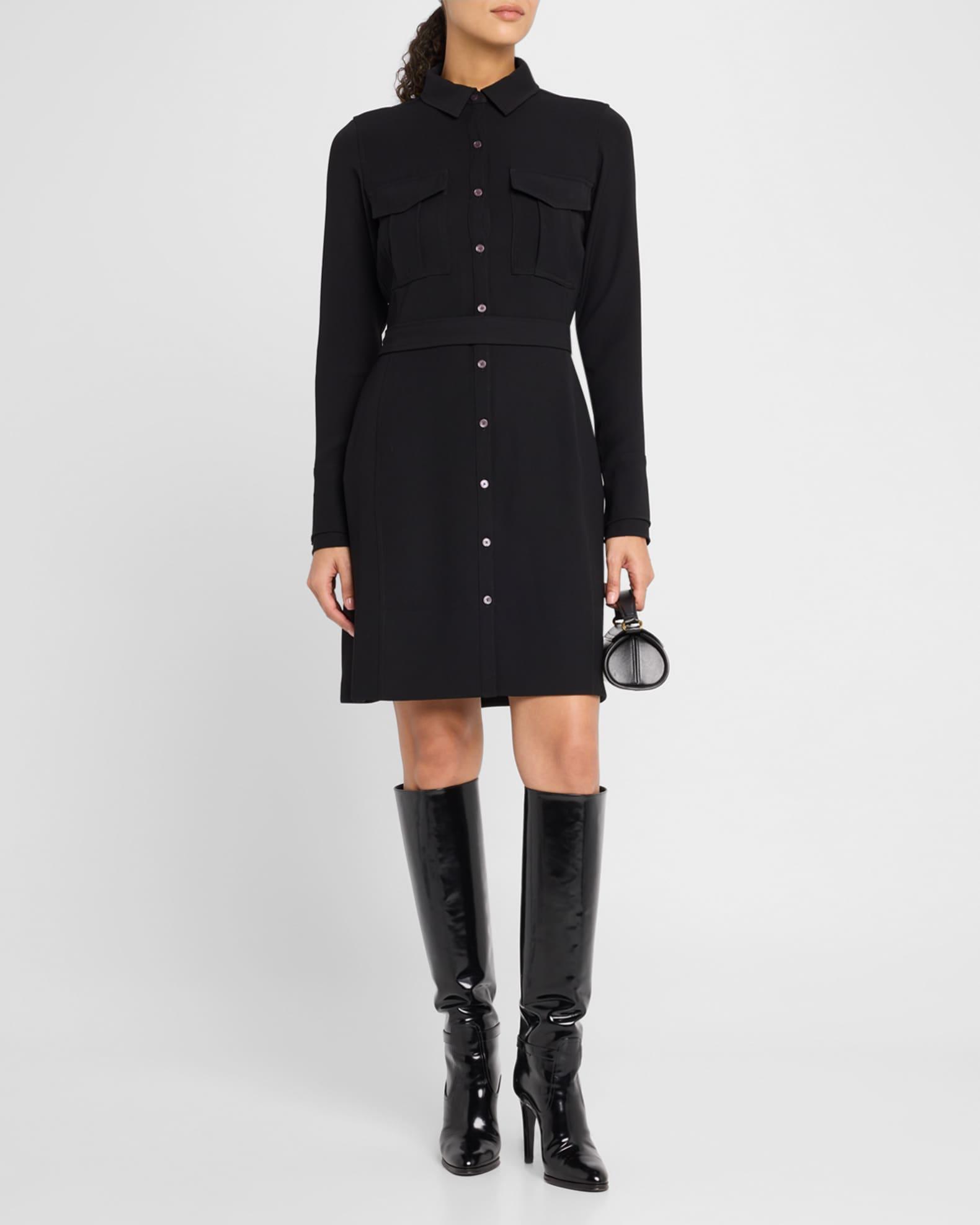 Alexis Long-Sleeve Mini Shirtdress Product Image