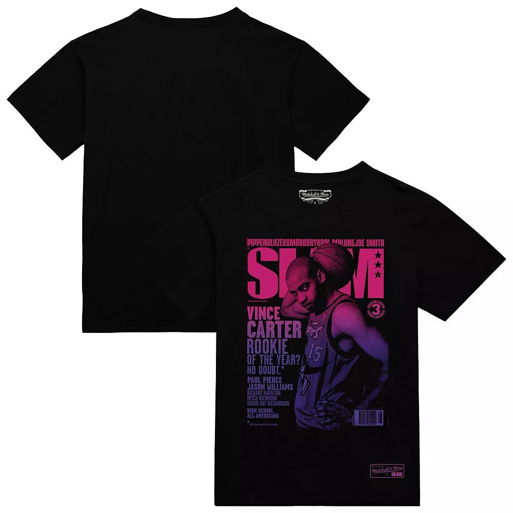Men's Mitchell & Ness Vince Carter Black Toronto Raptors SLAM Gradient T-Shirt,  Product Image