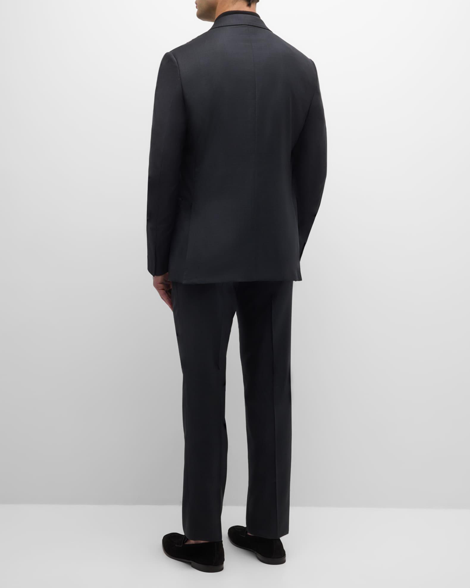 Men's Tonal Plaid Wool Suit Product Image