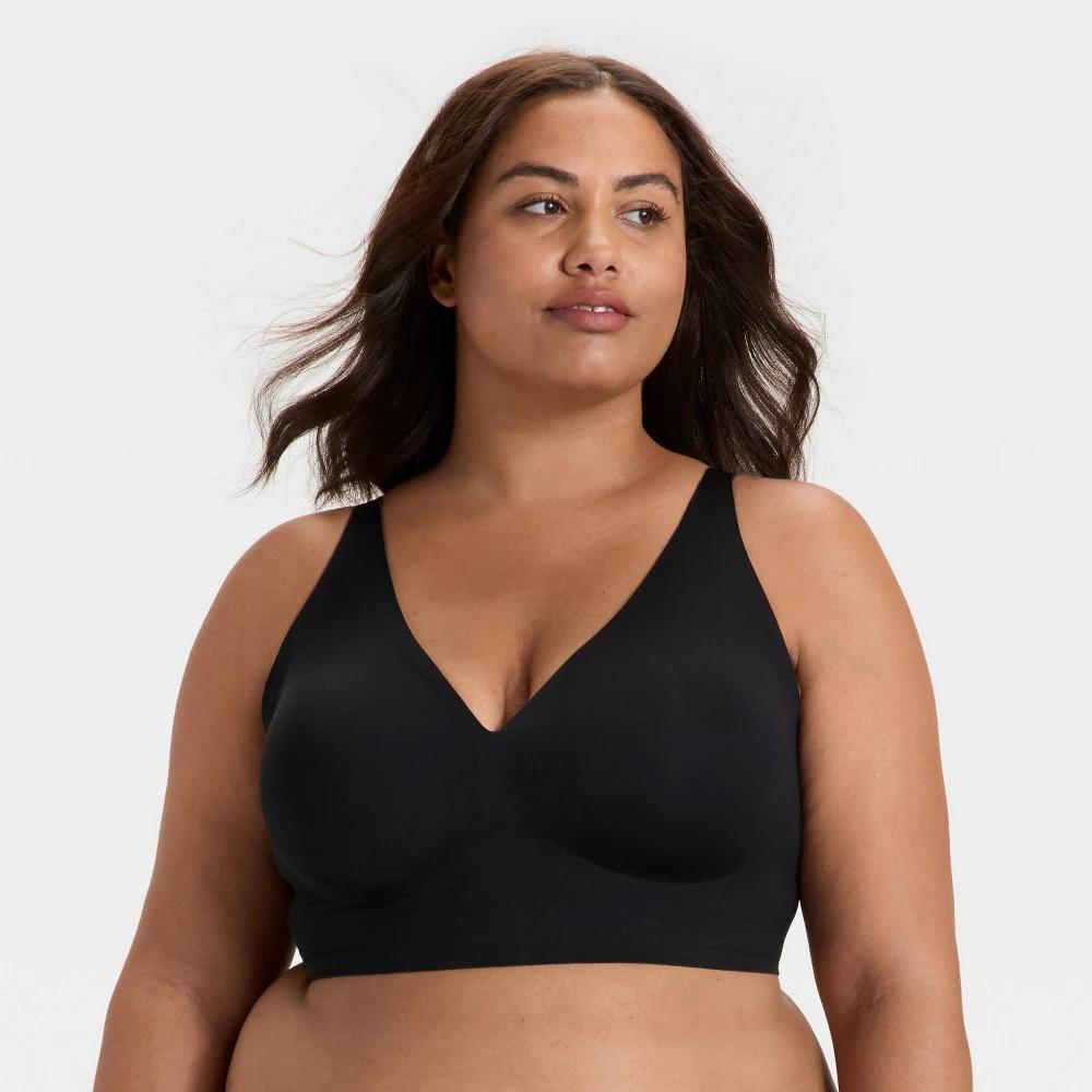 Women's Luxury Collection Removeable Pad Longline Plunge Bralette - Auden™ Caramel M Product Image