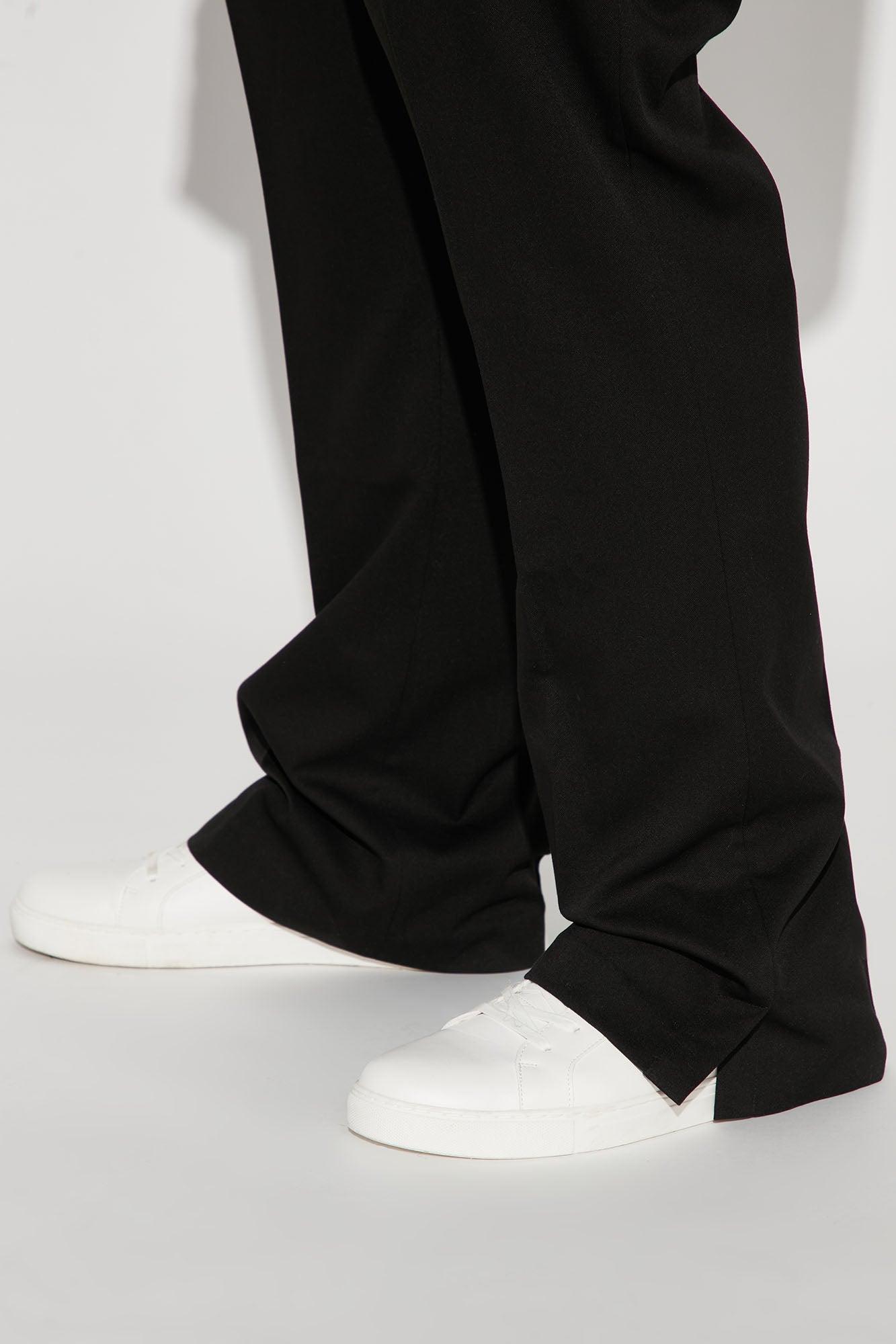 Modern Gabardine Slim Flare Slit Trouser - Black Product Image