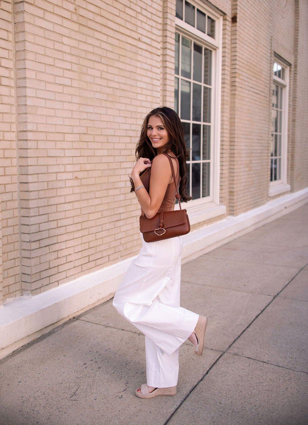 Deluxe Ivory Wide Leg Denim Pants - FINAL SALE Product Image