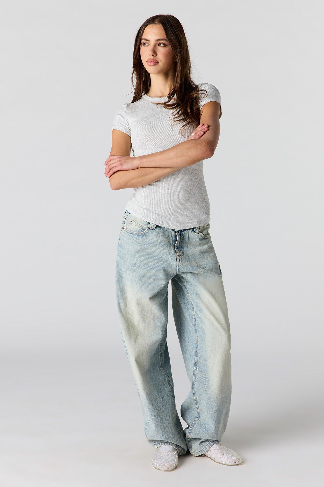 Classic Ribbed T-Shirt Female Product Image