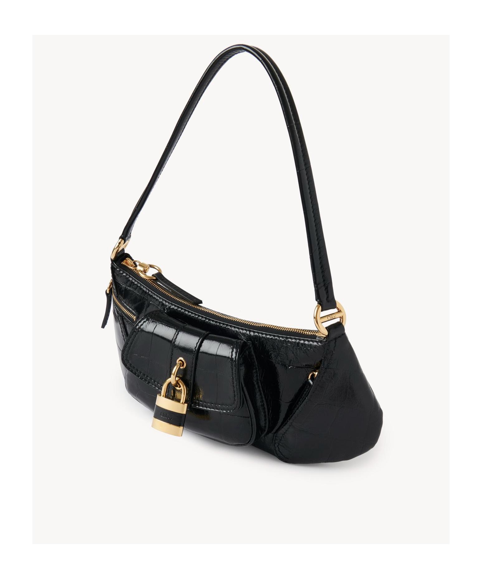 CHLOÉ The 99 Embellished Textured-leather Shoulder Bag In Black Product Image