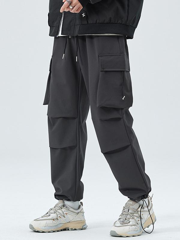Men's Multi Pocket Ruched Drawstring Cargo Pants Product Image