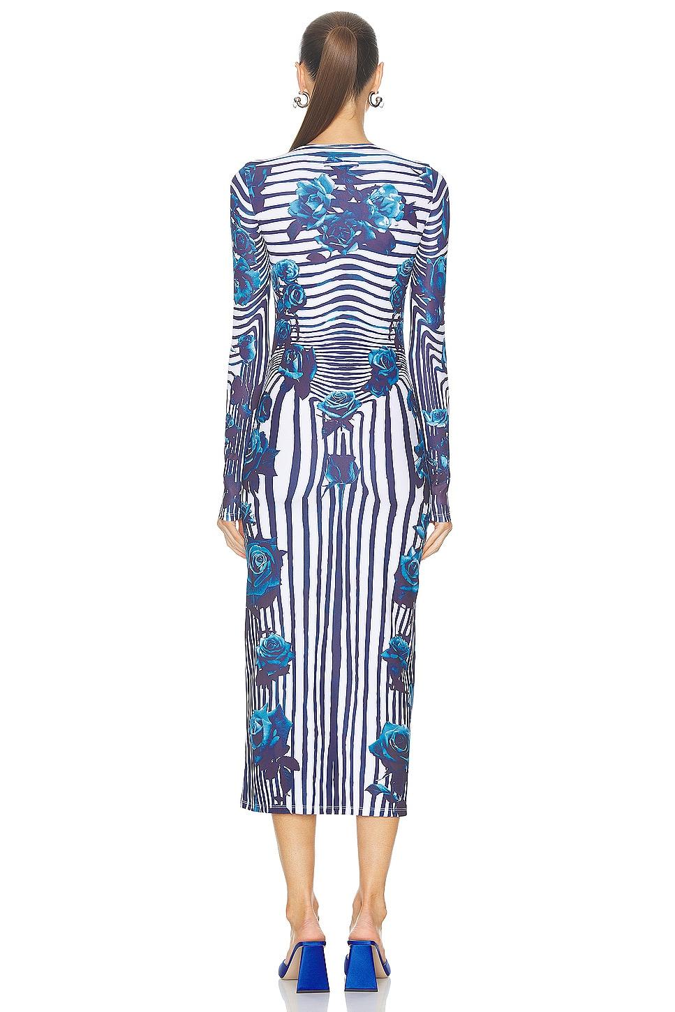 Flower Body Morphing Long Sleeve Dress Product Image