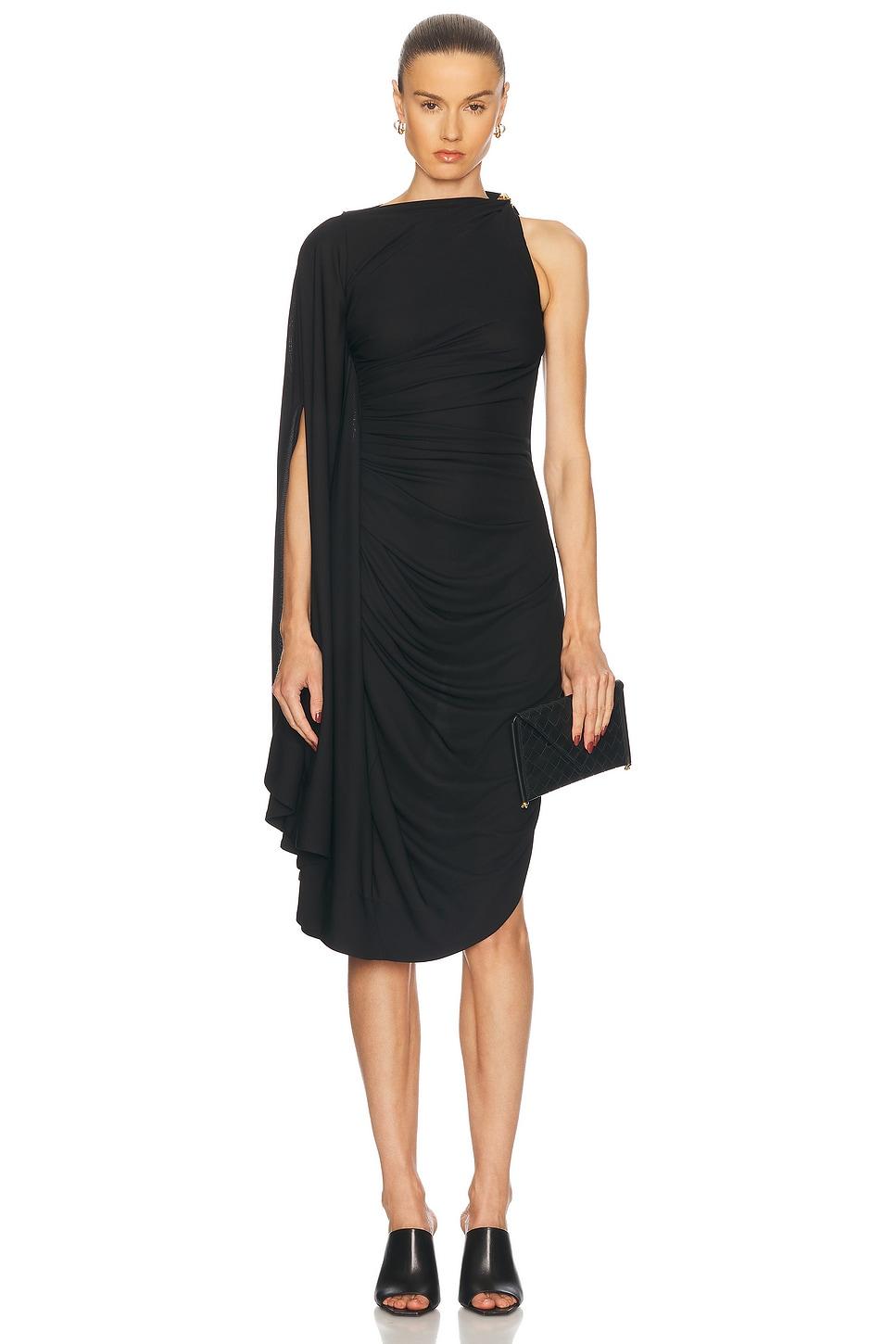 BOTTEGA VENETA Draped Dress In Black Product Image