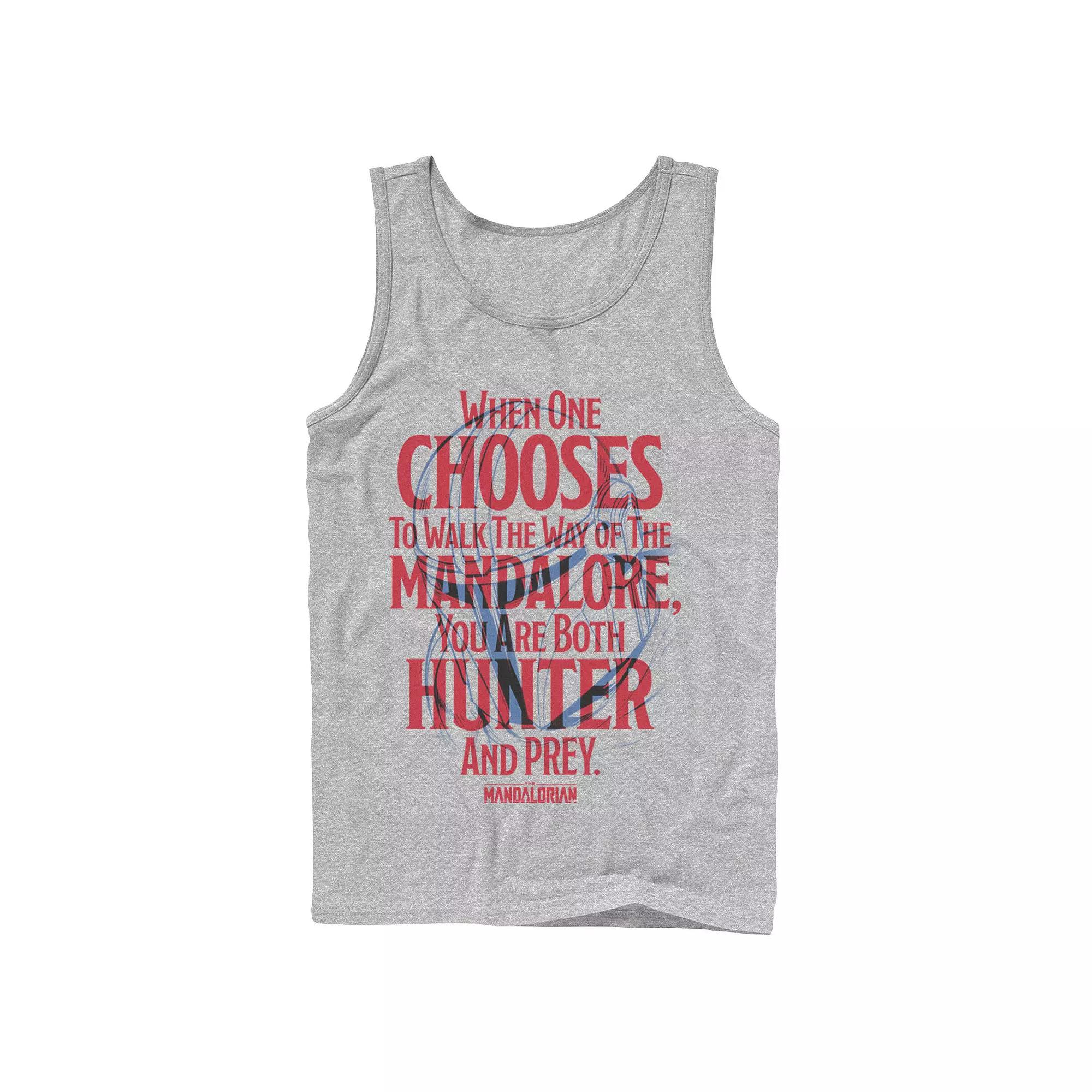 Men's Star Wars The Mandalorian You Are Both Hunter And Prey Tank Top,  Product Image