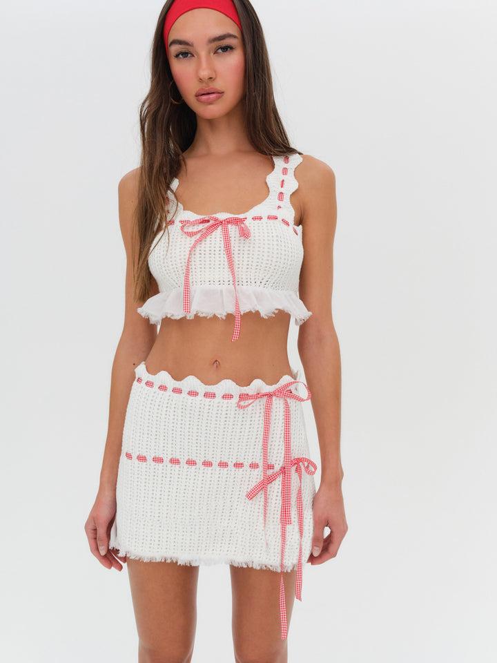 Sora Mini Skirt — Ivory Product Image