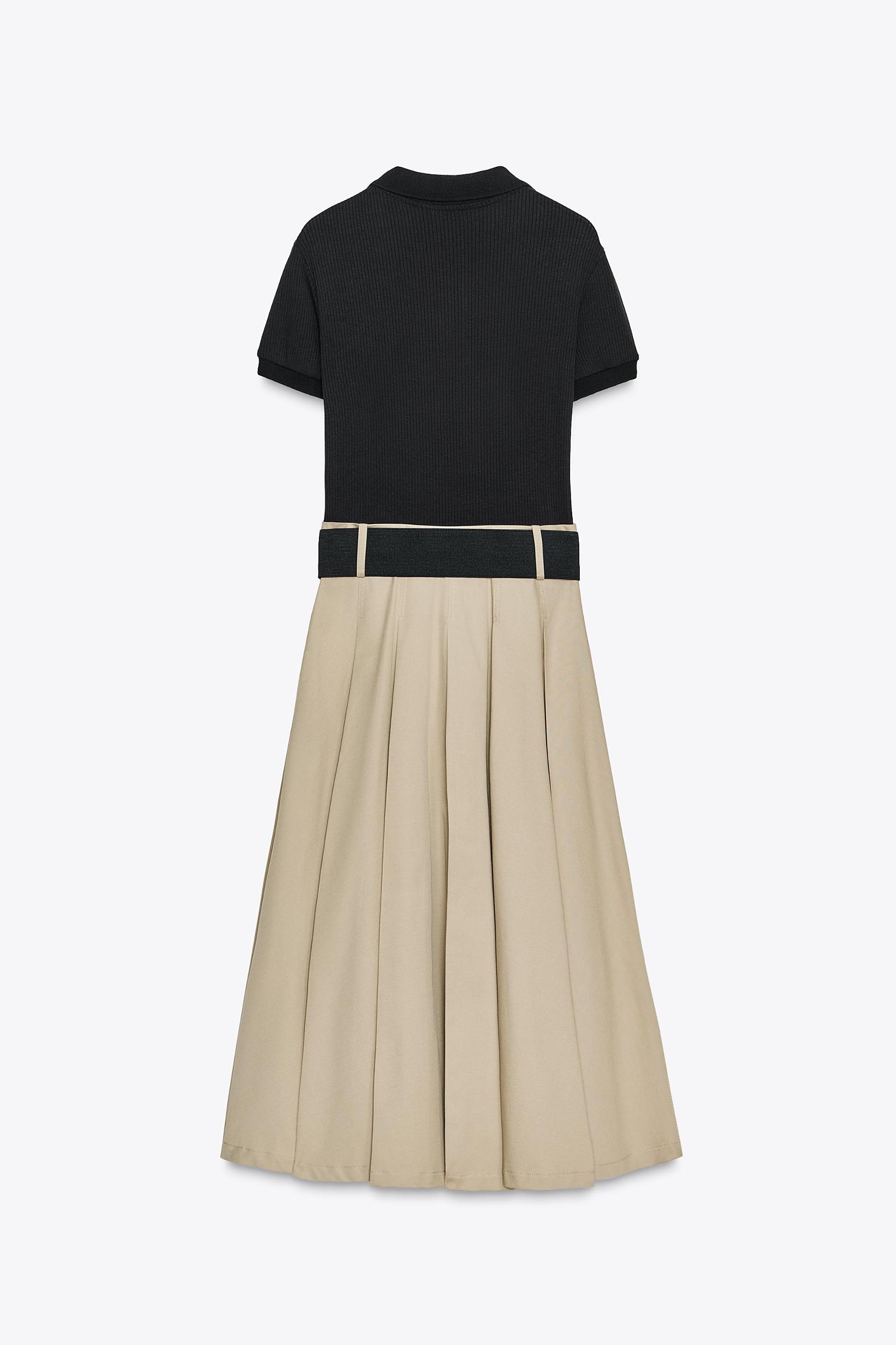 COMBINATION BELTED DRESS Product Image