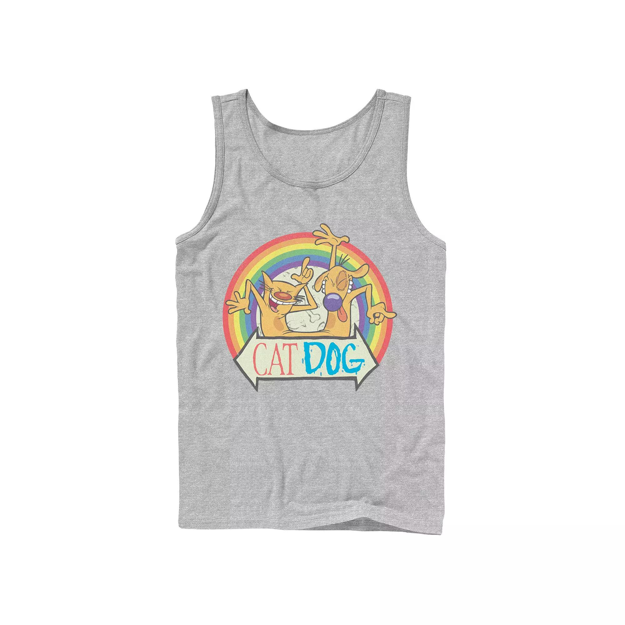 Adult CatDog Pride Rainbow Portrait Tank Top, Men's,  Product Image