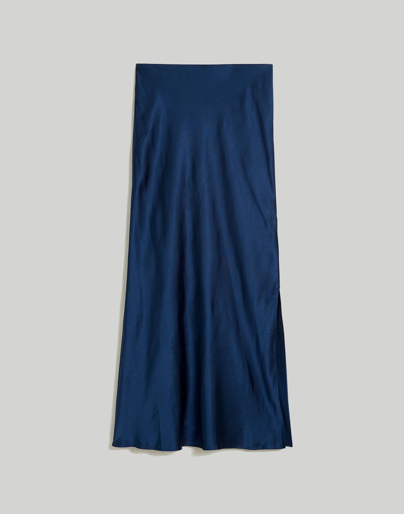 Satin Maxi Slip Skirt Product Image
