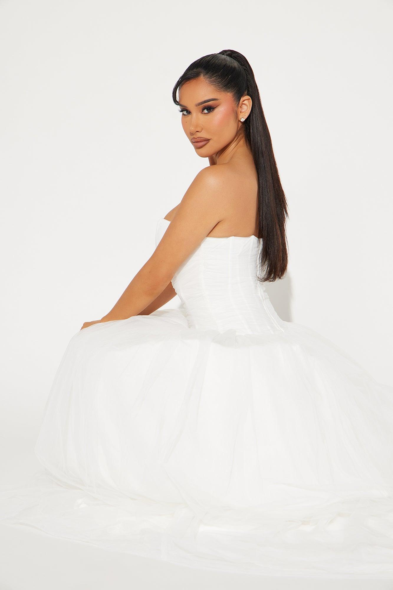 Jazmyn Tulle Gown - White Product Image